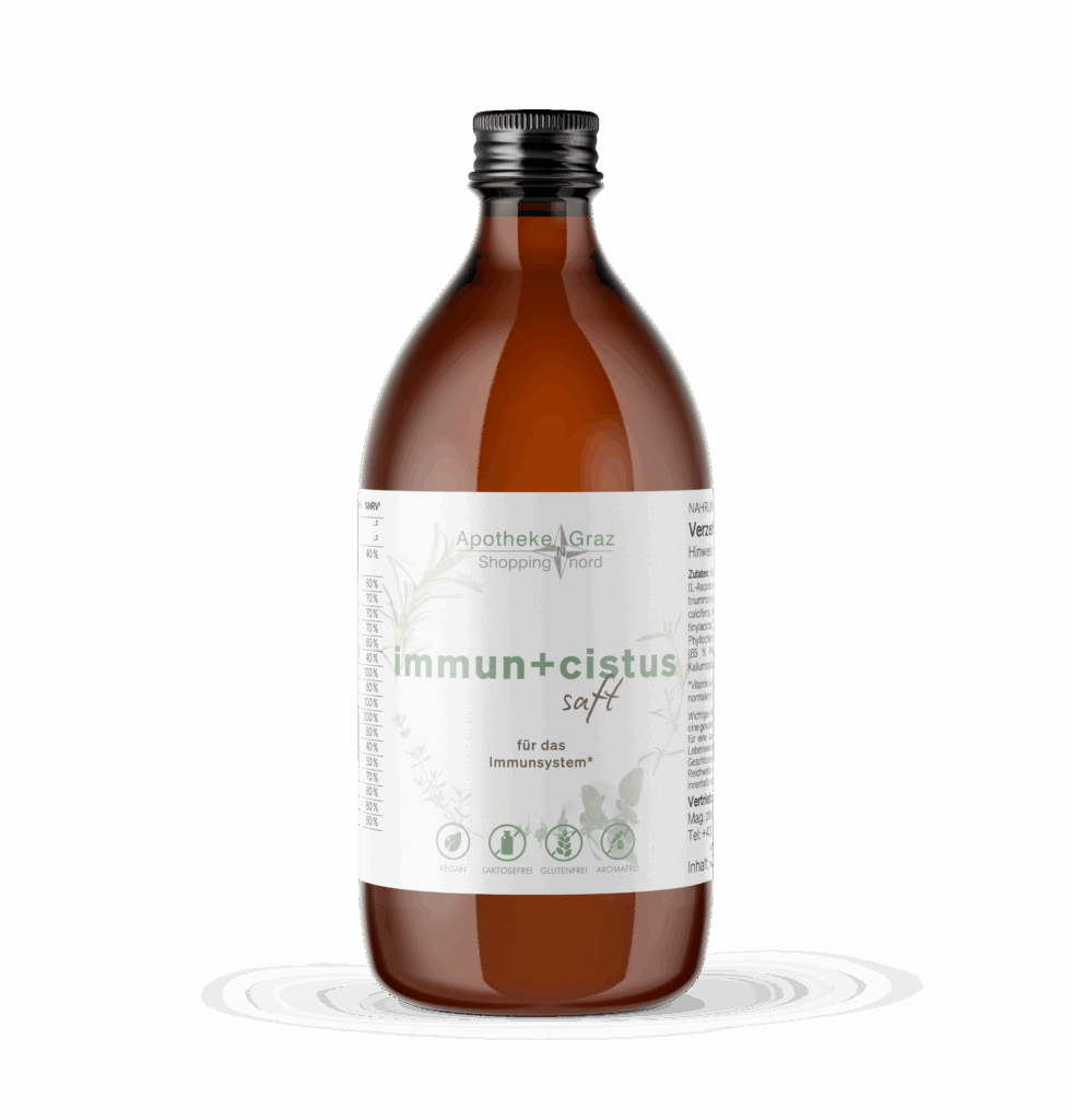 Produktbild der Eigenmarke, IMMUN und CISTUS Saft
